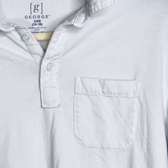 George Brand Purple Cotton Short Sleeve Pocket Front Polo Shirt Size S 34-36 - Picture 5 of 16